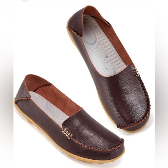 Size 41 New Women's Comfort Walking Shoe in Burgundy Leather - Picture 15 of 15